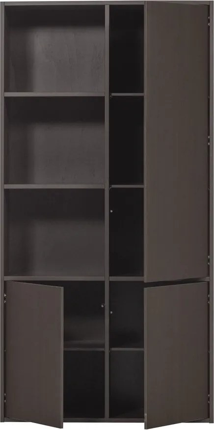 Тъмнокафяв модулен шкаф от масивен бор 108x215 cm Meggy – WOOOD