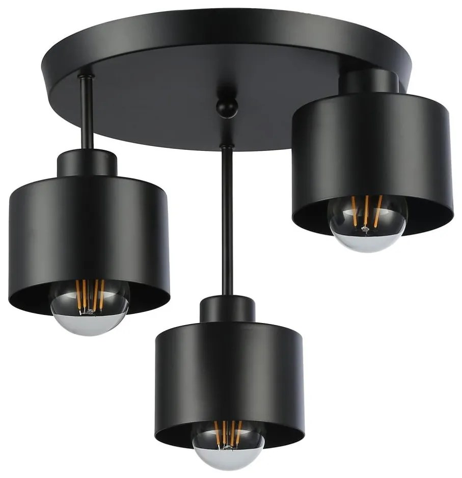 Висящ полилей 3xE27/35W/230V Ø 30 см черен