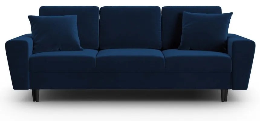 Син кадифен разтегателен диван с място за съхранение 235 cm Kyoto – Cosmopolitan Design