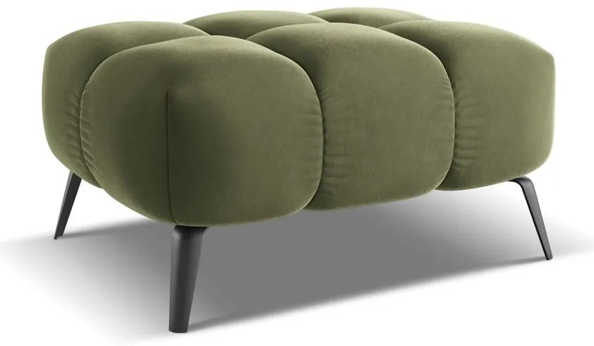 Зелена кадифена табуретка Nalu – Makamii