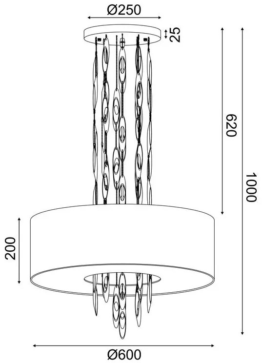 Висящ таван Осветление Cascada-Gold