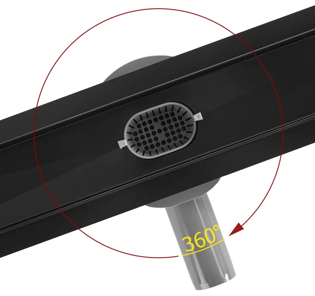 Линеен сифон REA Neox pro Black 100