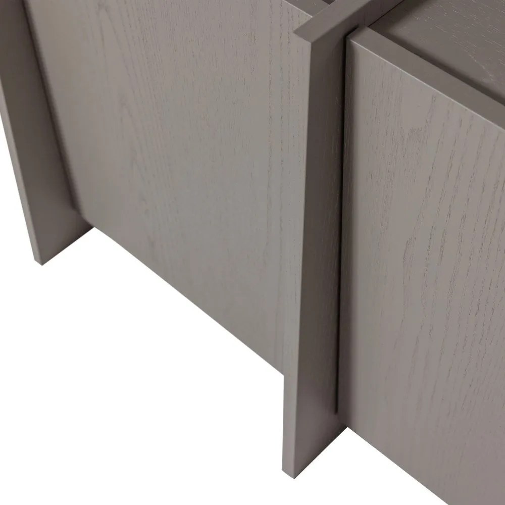 Сива маса за телевизор от декор от ясен 102x53x44 cm Brock – WOOOD