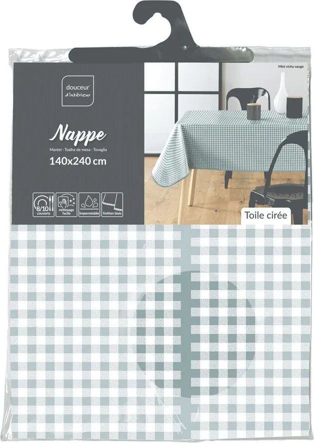 Покривка за маса измиваема 160x160 cm Mini Vichy – douceur d'intérieur
