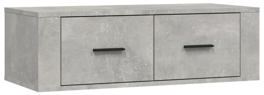 816836 vidaXL Висящ шкаф, бетонно сив, 80x36x25 см, инженерно дърво