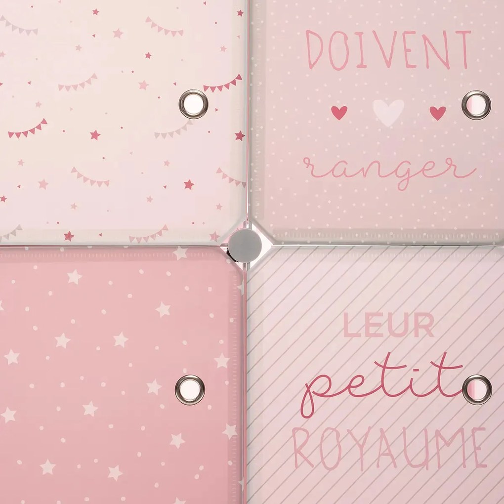 Детски текстилен гардероб atmosphera, 139 cm, Розов