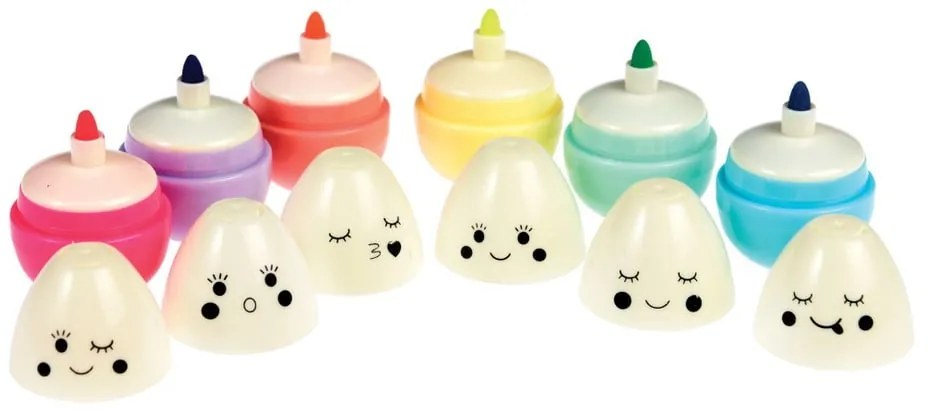 Комплект от 6 маркера за яйца с емотикони - Rex London