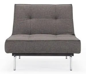 Тъмносив сгъваем фотьойл с метална основа Flashtex Dark Grey Splitback - Innovation