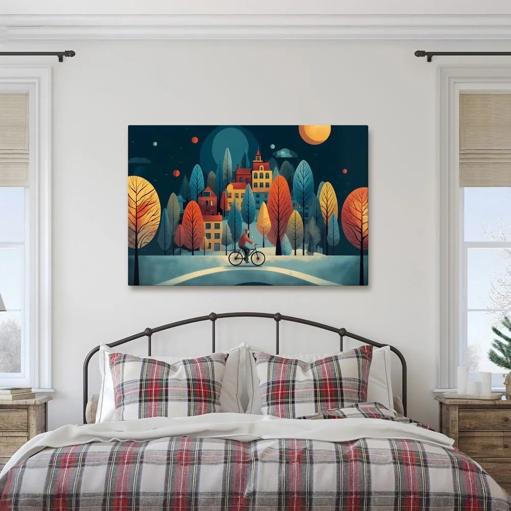 Картина на платно – Зимна разходка под звездите