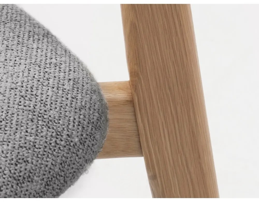 Трапезен стол в светлосив и естествен цвят Elim – Unique Furniture