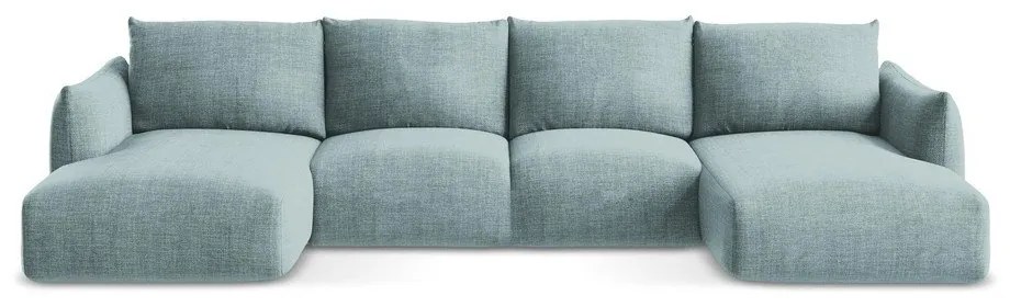 Син сгъваем ъглов диван (U форма) Leila – Makamii