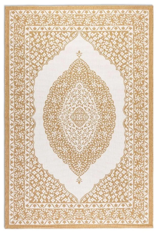 Външен килим в цвят жълта охра и кремаво 80x150 cm Gemini – Elle Decoration