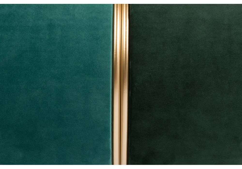 Зелено-тюркоазена кадифена табуретка Bubbly – White Label