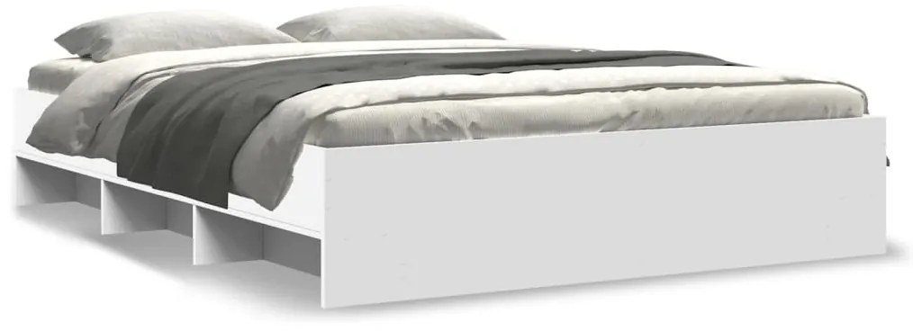 3295639 vidaXL Рамка за легло без матрак Бяла 160x200 см инженерно дърво