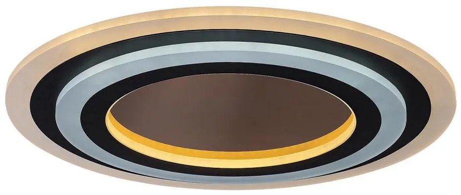 Rabalux 71314-LED Плафон TANELI, с димер, 56W/230V, 3000/4000/6000K, хром/черно + дистанционно управление