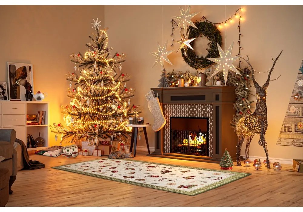 Зелена пътека с коледен мотив със смес от памук 80x200 cm Toy's Delight Green Christmas – Villeroy&amp;Boch
