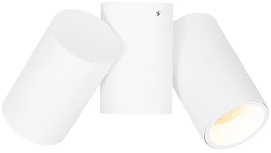 Дизайнерски прожектор бял 2-светлина регулируем - Michael