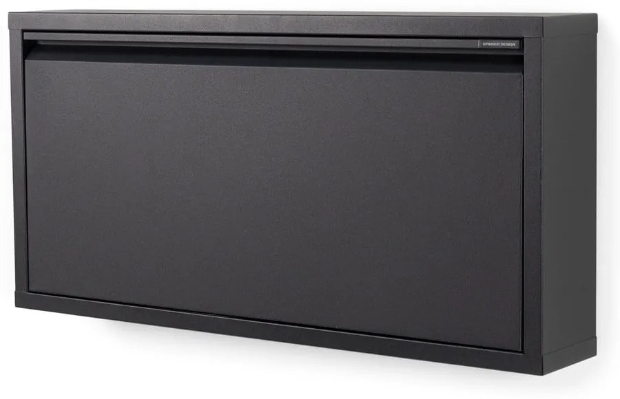 Черна метална накланяща се стойка за обувки 75x37,5x12,5 cm Billy – Spinder Design