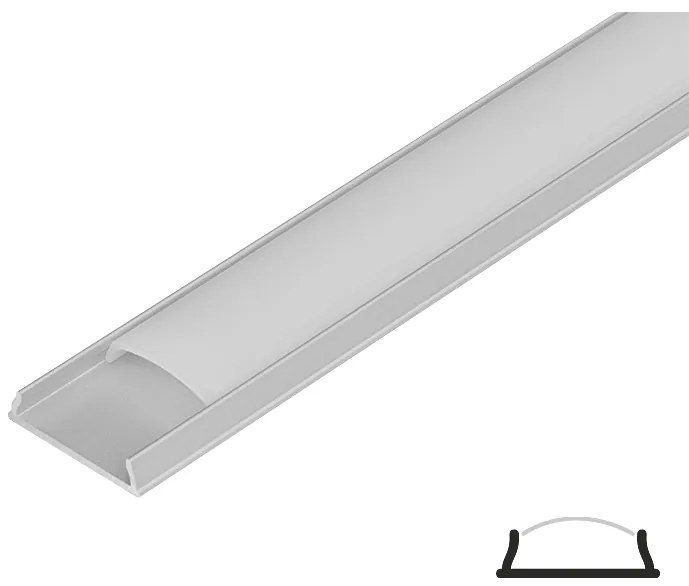 ULTRALUX АЛУМИНИЕВ ПРОФИЛ ЗА LED ЛЕНТА, ГЪВКАВ, 2М - APN217