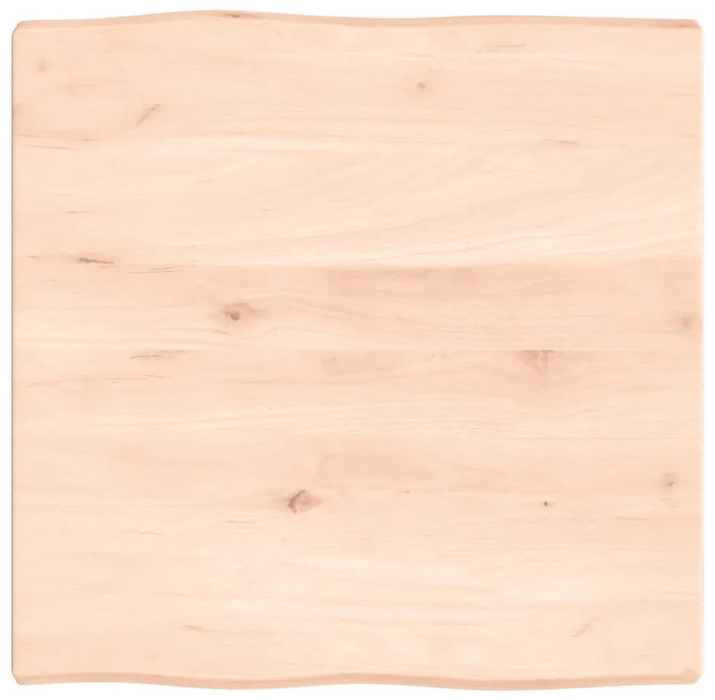 363870 vidaXL Плот за маса 60x60x(2-4) см необработено масивно дърво жив ръб