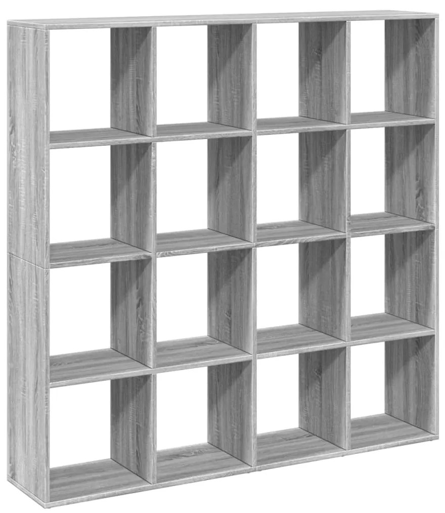 3310294 vidaXL Библиотека, сив сонома, 137,5x29x137,5 см, инженерно дърво