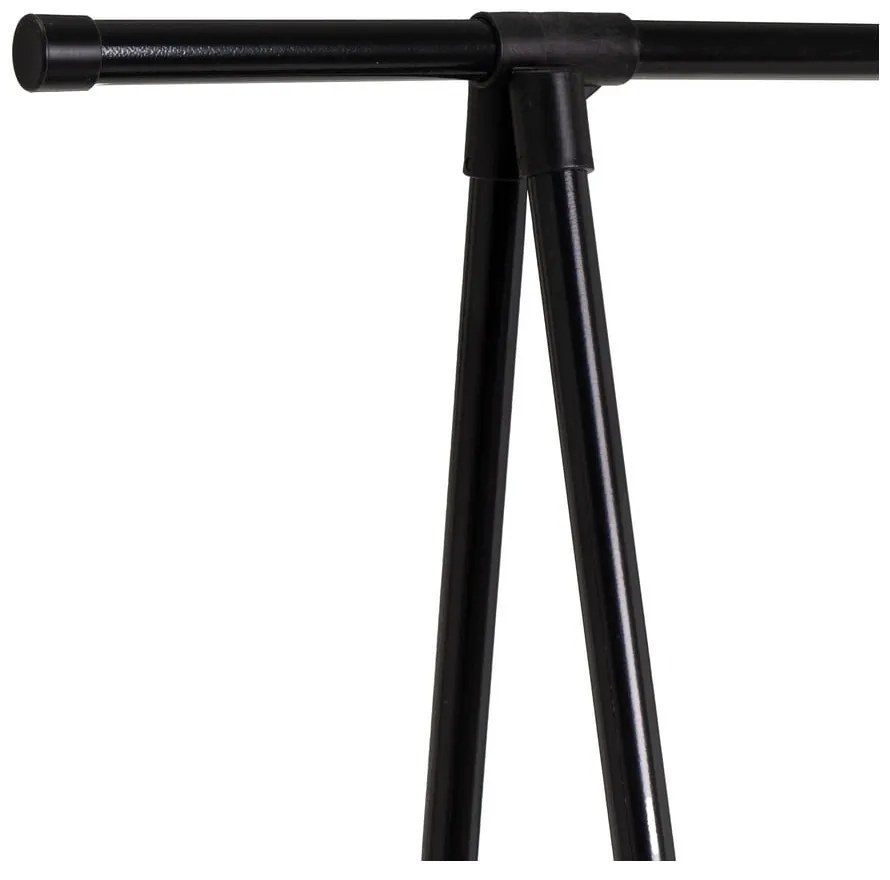 Черна метална стойка за дрехи на колелца 84x43x156 cm – Casa Selección