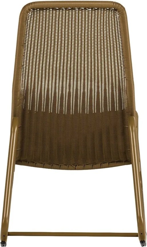 Градински стол от изкуствен ратан в цвят жълта охра Tom – WOOOD