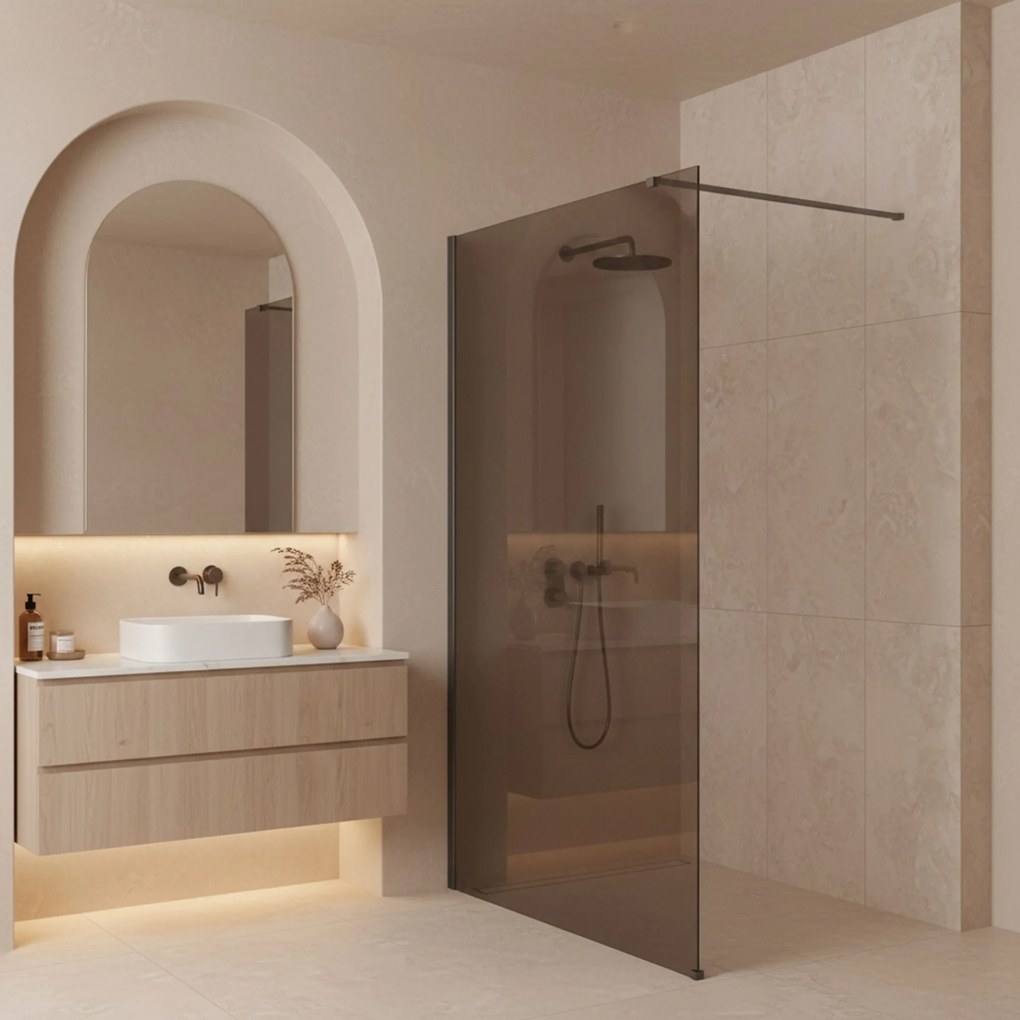 Параван за душ Rea Flexi Brown / Titan 130