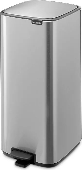 Кош за боклук Brabantia Bo Pedal 1010144, 30 л, Леко затваряне, Противоплъзгаща основа, Устойчив на пръстови отпечатъци, Инокс/Мат
