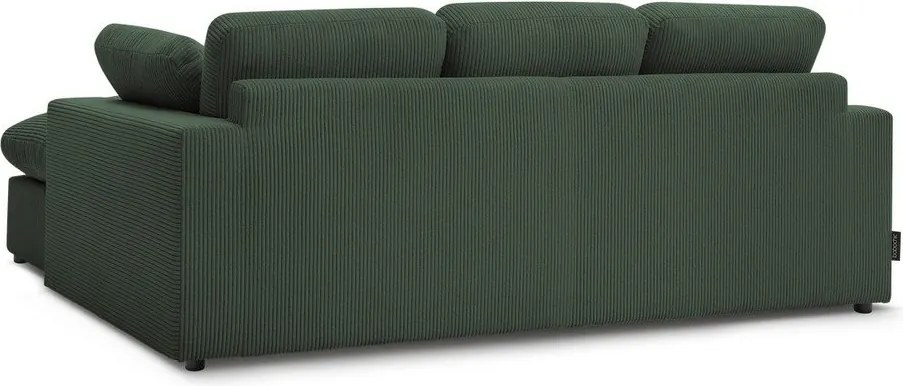 Зелен ъглов диван от рипсено кадифе Belair – Bobochic Paris