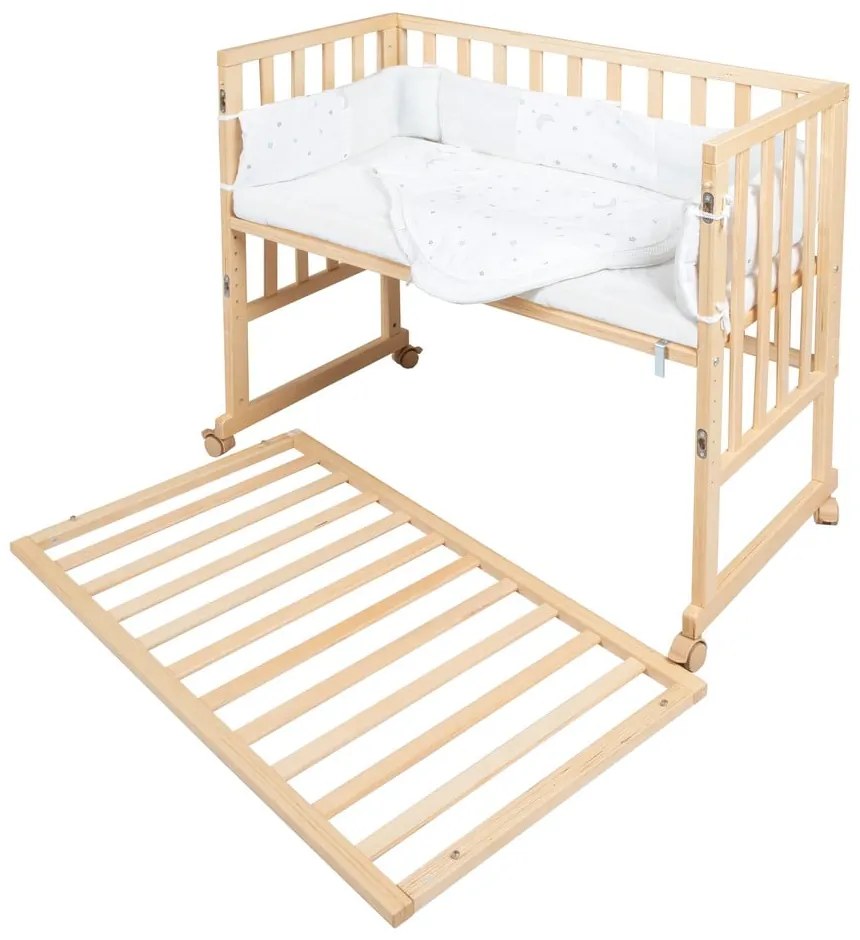 Детско креватче на колелца 90x45 cm естествено Star Magic – Roba