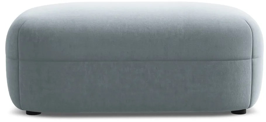 Светлосиня кадифена табуретка Moana – Makamii