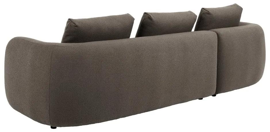Сиво-кафяв ъглов диван от плат букле (десен ъгъл) Imola – Bonami Selection