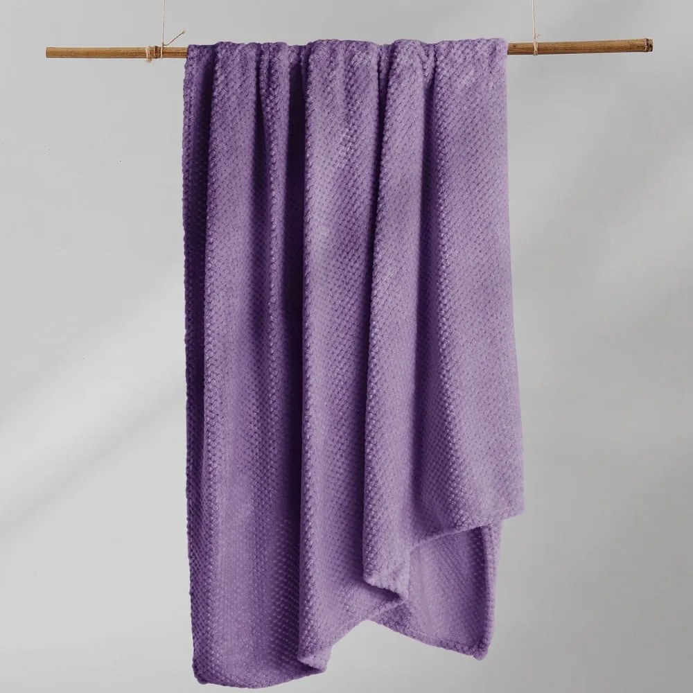 Лилаво одеяло от микрофибър Henry, 70 x 150 cm - DecoKing