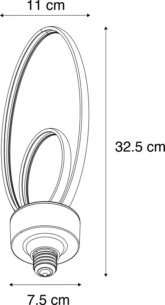 E27 LED декоративна крушка черна 6W 450 lm 3000K
