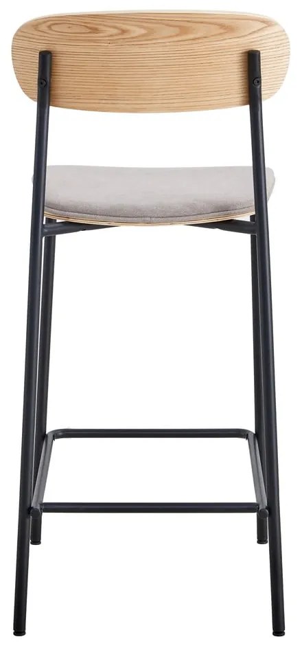 Черни/кафяво-сиви бар столове в комплект 2 бр. (височина на седалката 66 cm) Adriana – Marckeric