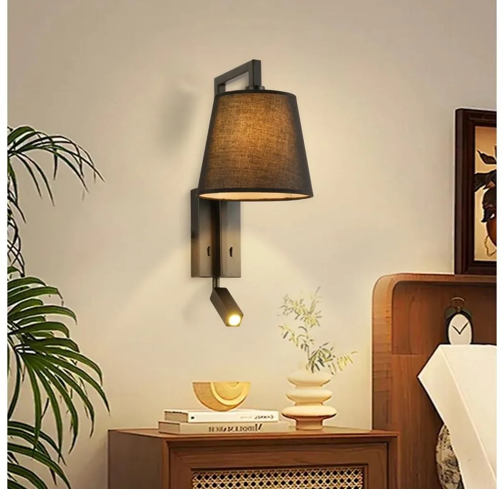 Brilagi - LED Аплик RAYA 1xE14/40W/230V + LED/3W черен