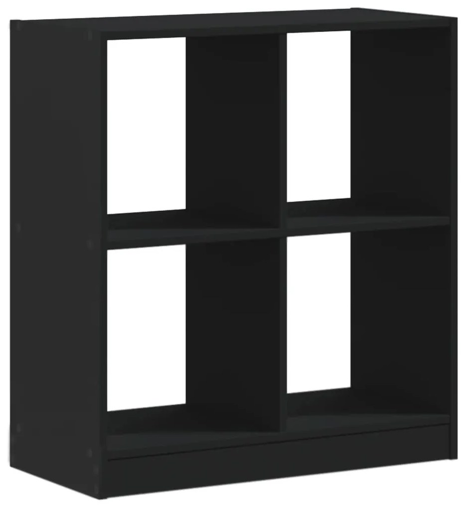 852808 vidaXL Библиотека черна 68,5x32x75 см инженерно дърво