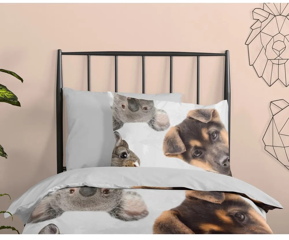 Единично удължено памучно детско спално бельо 140x220 cm Semmie – Good Morning