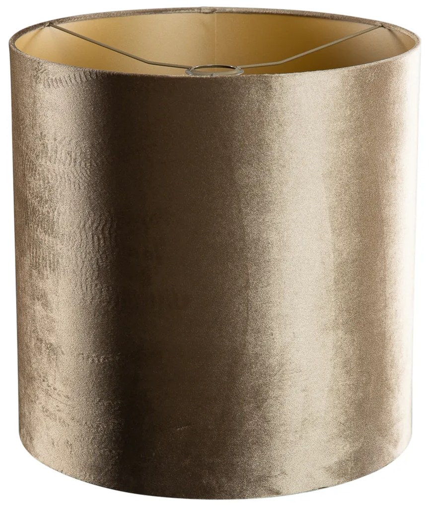 Кадифена абажура бронз със златно вътрешно покритие 40/40/40