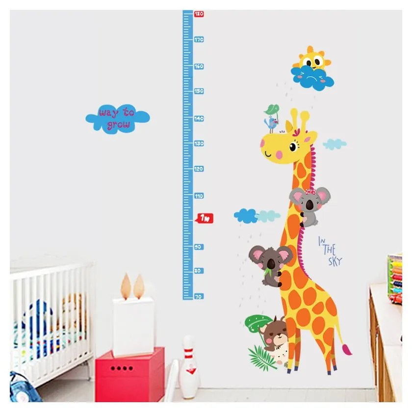 Детски стикер - лента за врата или стена 60x120 cm Giraffe &amp; Koalas – Ambiance