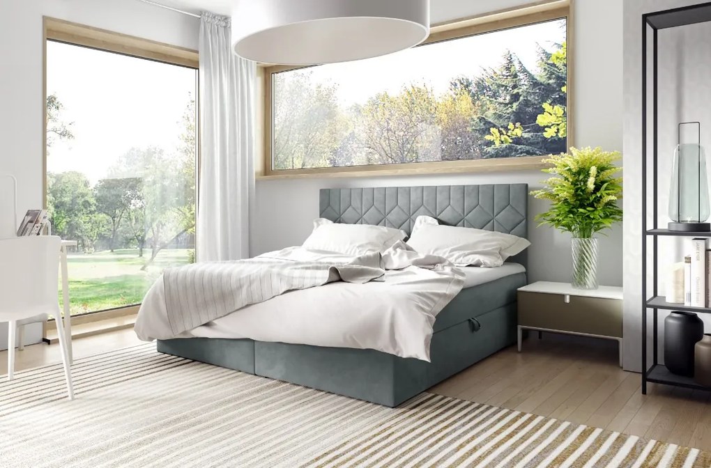 Тапицирано легло Box 5-Prasino-160 x 200