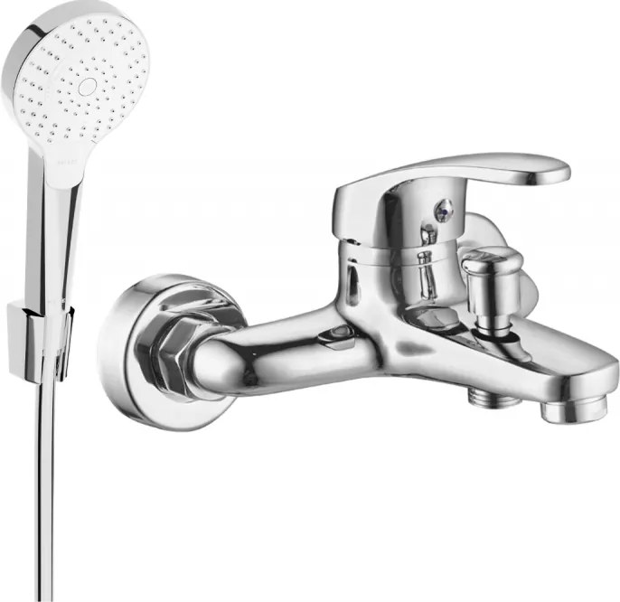 Mexen Erica R72 смесител за вана с душ комплект, хром - 74643R72-00