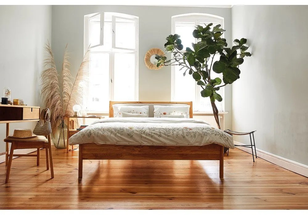 Единично легло от дъбова дървесина 90x200 cm в естествен цвят Pola - The Beds