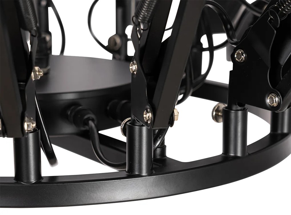 Индустриален висящ аплик черен 16-светлина регулируем - Hobby Spinne