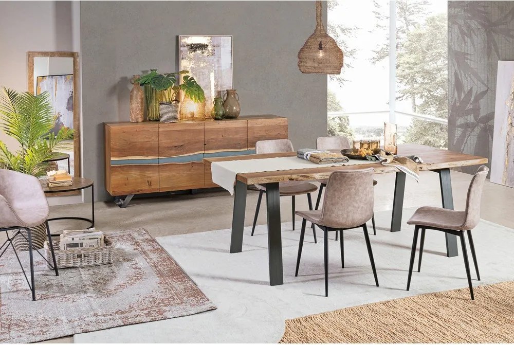 Стоманено висящо осветително тяло в месингов цвят Amish – Bizzotto