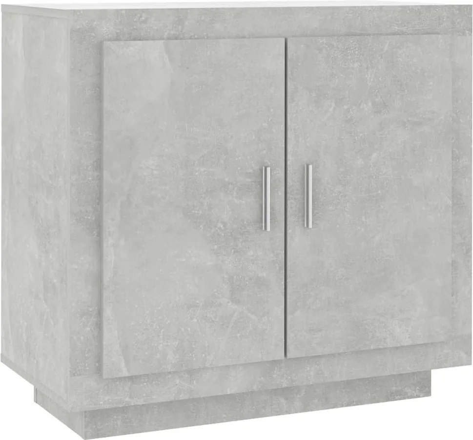 811821 vidaXL Сайдборд, бетонно сив, 80x40x75 см, инженерно дърво