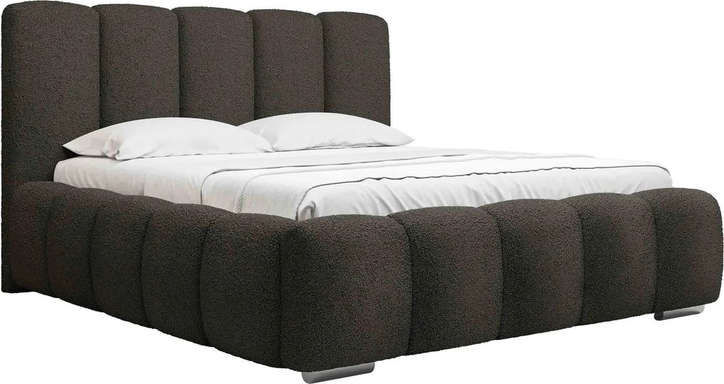 Επενδυμένο κρεβάτι Wizko-Grafitis-180 x 200