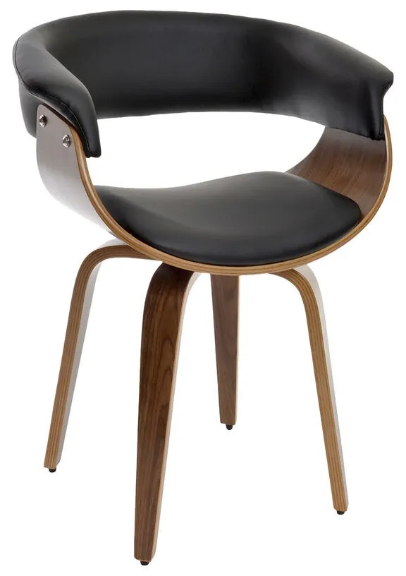Трапезен стол DKD Home Decor Кафяв Черен 61 x 46 x 78 cm