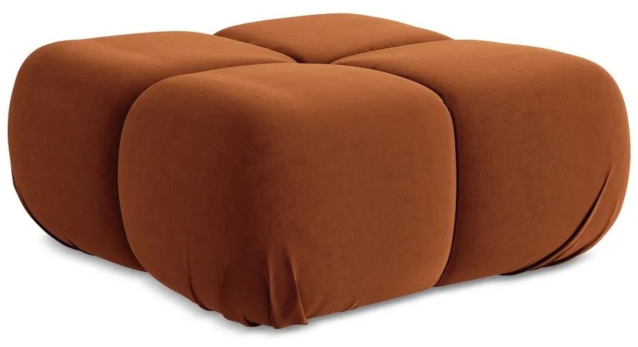 Оранжева кадифена модулна табуретка Lokua – Makamii